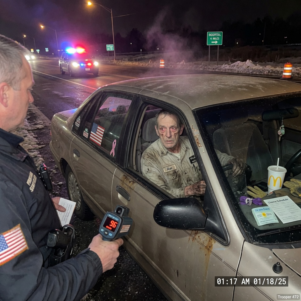 I clocked him at 96 mph. I stormed up to his window, ready to yank him out in cuffs, until I saw the tears running down his face.