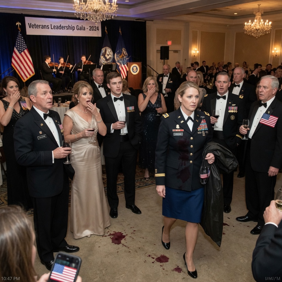 “So Cruel! She Threw Wine on My Dress to Humiliate Me — But When I Returned in My Uniform, My Father’s Jaw Dropped What kind of family throws wine at their own daughter? My mother did. My brother laughed. My father told me I was ruining the “”aesthetic”” and to wait in the car. They had no idea I was the keynote speaker they were all waiting for. When I walked back in wearing TWO STARS on my shoulders, the room went silent. DO YOU THINK THEY EVER REALLY APOLOGIZED?”