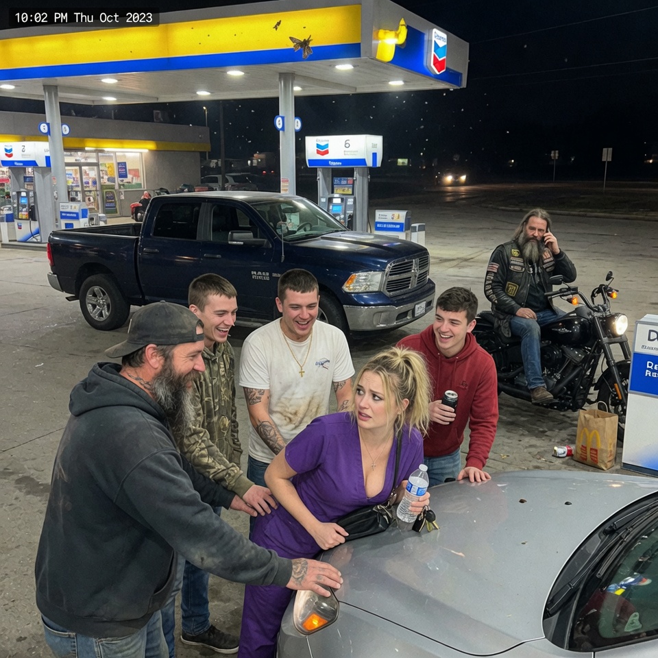 So CRUEL and TERRIFYING — A biker walked into a Chevron on Route 287 outside Fort Worth, Texas, at 9:47 p.m. on a Thursday, saw a 23-year-old woman backed against her Honda Civic by four men. And he there just sat on his Harley and made a phone call. I thought he was the coldest man I’d ever seen, until twenty minutes later, 20 Harleys rolled into the lot and surrounded us in absolute silence. WHAT DID THEY KNOW THAT I DIDN’T?