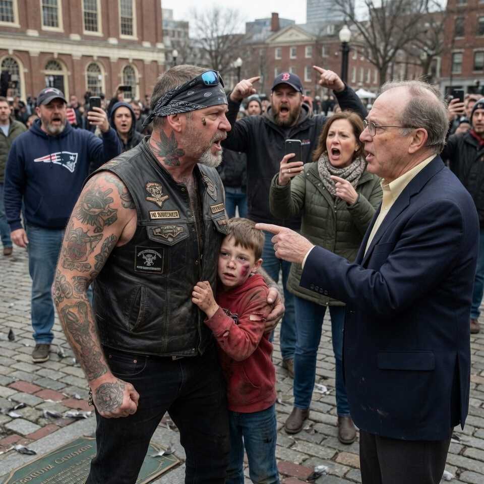 I Found a Barefoot 7-Year-Old Boy Sleeping on My Harley at Dawn. When He Played a Secret Recording of His Orphanage Director, 47 Bikers Rallied to Tear the System Apart.