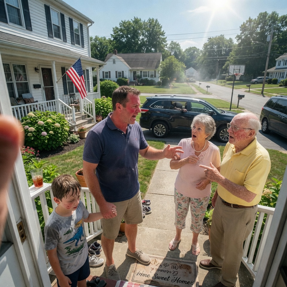 A Father’s Ultimate Revenge: When My Trusted Parents Left My 8-Year-Old Son Trapped in a 95-Degree Car During a Family Lunch, I Showed Up at the Dream Home I Bought for Them and Delivered a Brutal 24-Hour Ultimatum They Never Saw Coming.