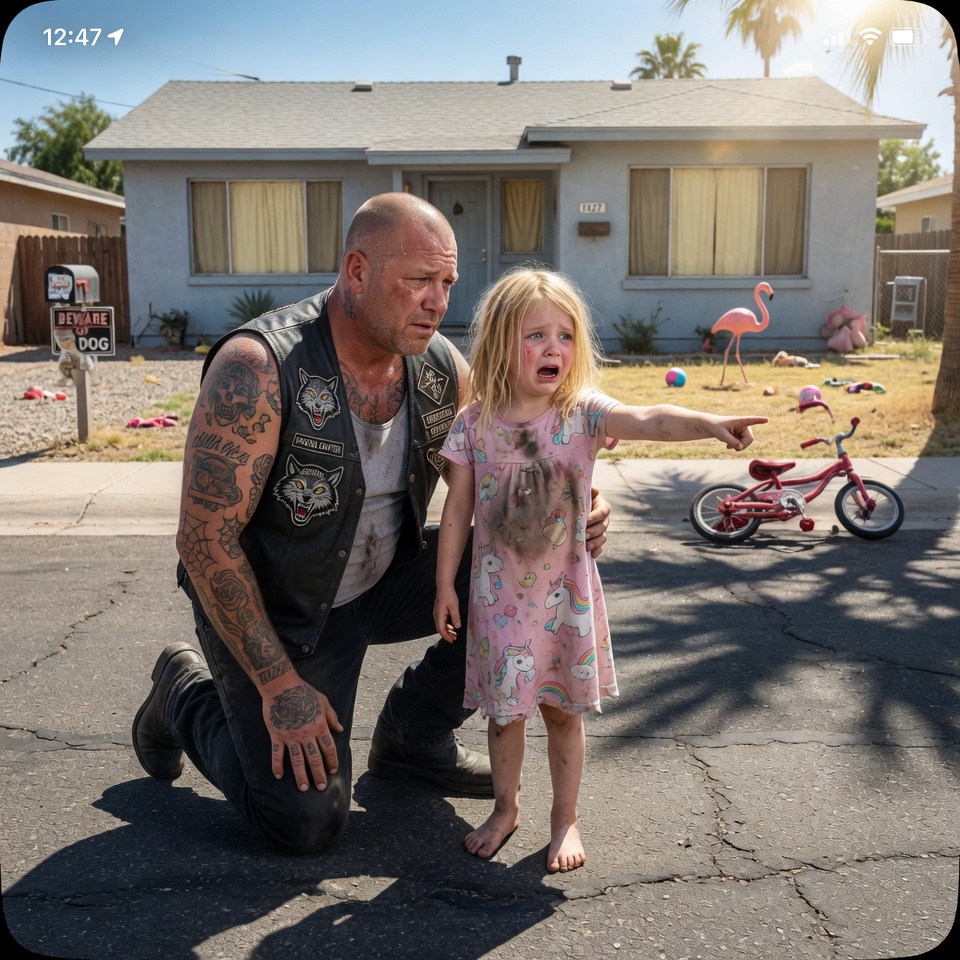 “Mommy’s in the Freezer.” A Barefoot 5-Year-Old Approached a Terrifying Biker at a Diner—What He Found Behind Her Locked Front Door Caused 190 Bikers to Surround a Suburban Hospital.