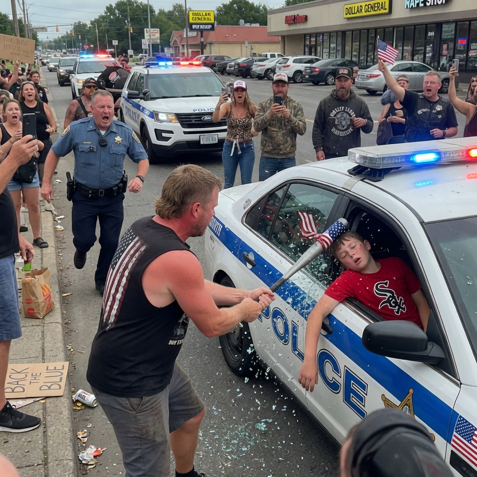 A biker smashes a police car window in broad daylight, and a terrified crowd screams he’s attacking the cops. But when the officer storms over, the biker’s quiet reply—‘He was cooking in your car’—freezes him mid-step. What happens next exposes a gut-wrenching secret about his own child, lost to the exact same horror twelve years earlier. CAN ONE TRAGIC MISTAKE EXPLAIN SUCH A DESPERATE ACT?
