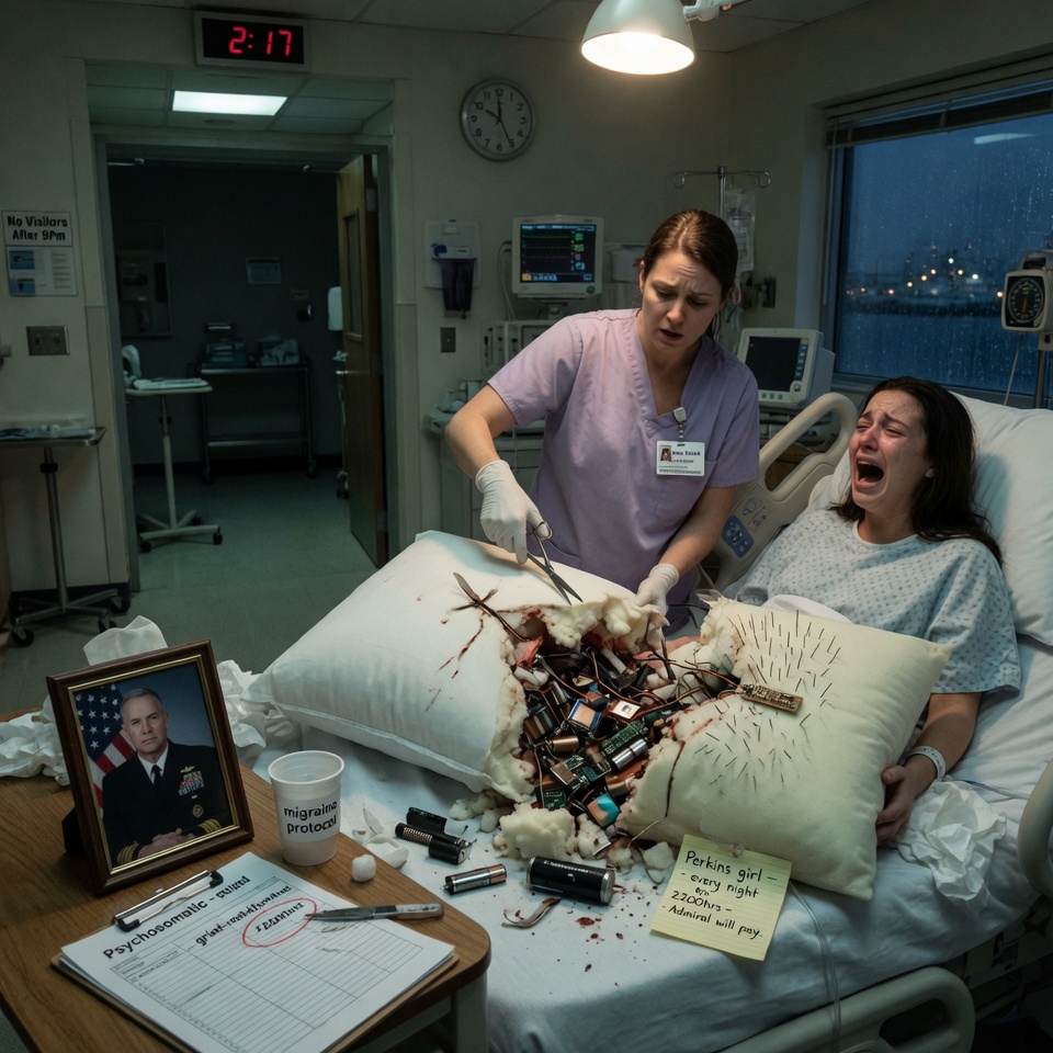 She Screamed In Agony Every Night At The Hospital. Doctors Said She Was Crazy, But A Brave Night-Shift Nurse Cut Open Her Pillow And Uncovered A Sick, Twisted Plot That Destroyed An Admiral’s Family.