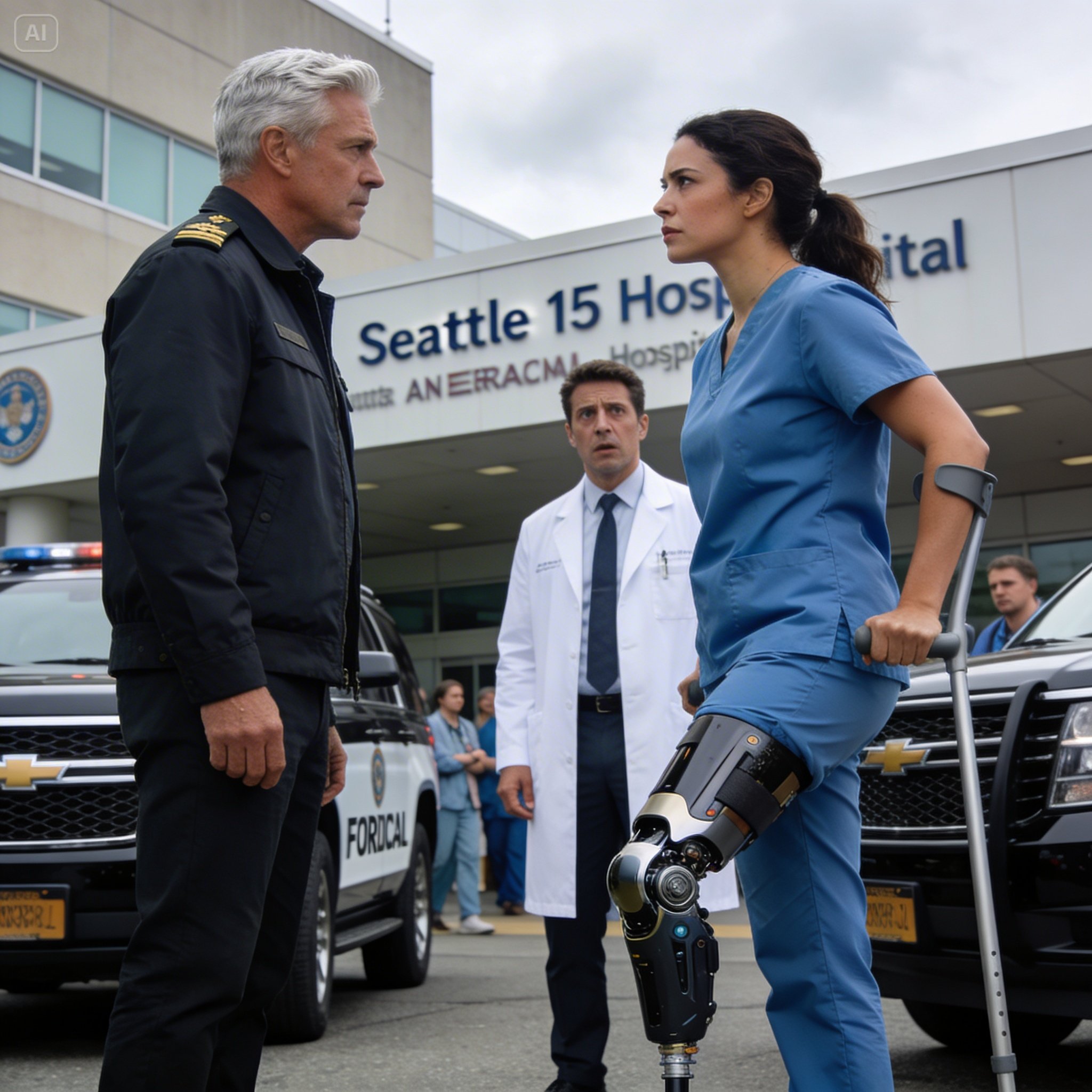 The Elite Seattle Surgeons Laughed At The “Rookie” Disabled Nurse Every Single Day, But Their Jaws Hit The Floor When Four Unmarked Black Navy SUVs Surrounded The Hospital, Triggering A Federal Lockdown Just To Find The Woman Known Only As The “Iron Widow.”