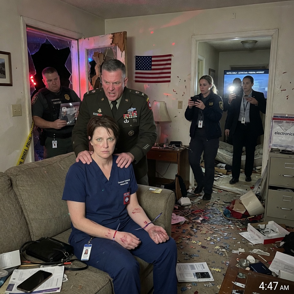“30 ARMED OFFICERS STORMED MY HOUSE AT 4:47 AM. ZIP TIES. KNEE IN MY SPINE. RED LASERS ON MY CHEST. I WHISPERED ‘YOU’VE MADE A MISTAKE’ — AND THEY LAUGHED. TWENTY MINUTES LATER, THE COLONEL ARRIVED. WHAT DID HE KNOW THAT THEY DIDN’T?”