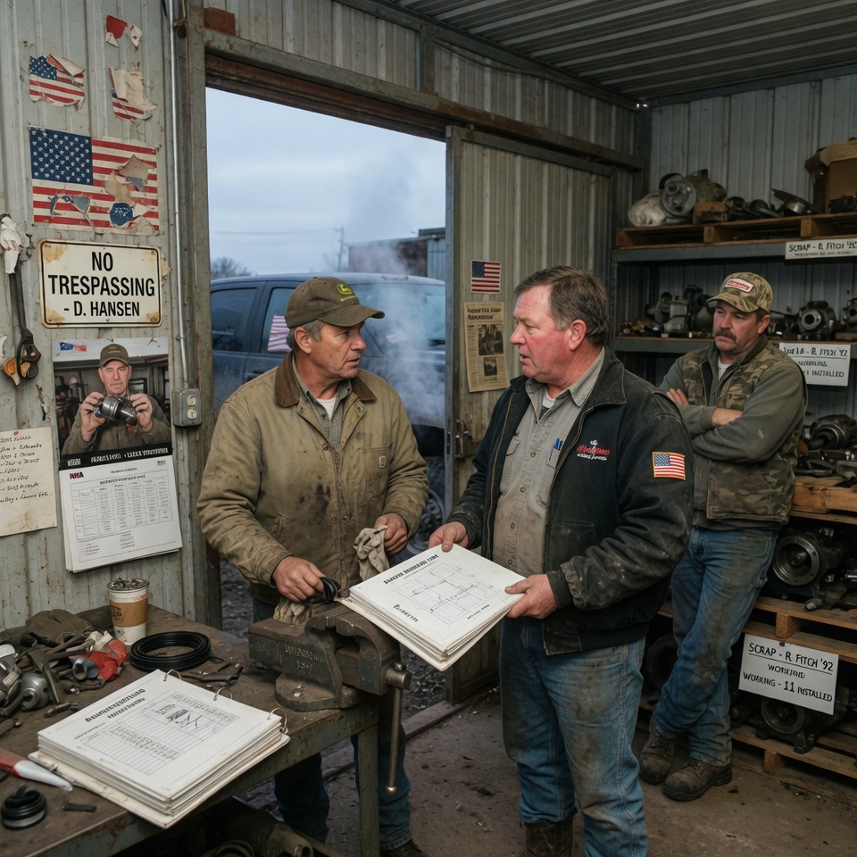 “HE LAUGHED WHEN I ASKED FOR 41 JUNK PUMPS — 15 YEARS LATER, THEY POWERED HALF THE COUNTY AND THE DEALER SHOWED UP AT MY FATHER’S FUNERAL WITH A COFFEE CUP HE COULDN’T FINISH. WHAT DID DALE KNOW THAT NOBODY ELSE DID? — AND WHAT HAPPENS WHEN THE TRUTH SITS IN A SHED LONG ENOUGH TO CHANGE EVERYTHING?”