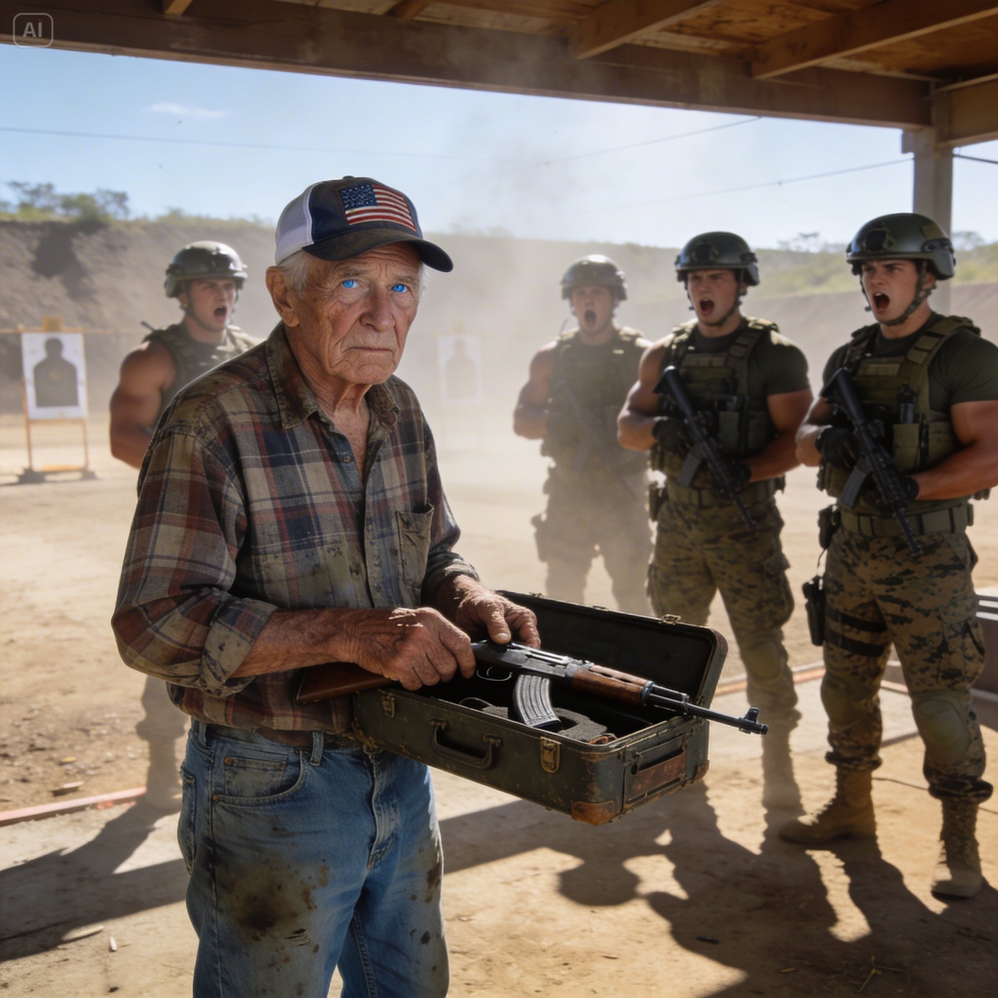 Arrogant Marine Snipers Brutally Mocked A Poor 82-Year-Old Groundskeeper For Giving Advice On An Impossible 1,700-Yard Shot. But When The Old Man Slowly Unwrapped His Canvas Bag, A Frantic Phone Call Triggered A Base-Wide Lockdown That Left The Commanding Colonel Speechless.