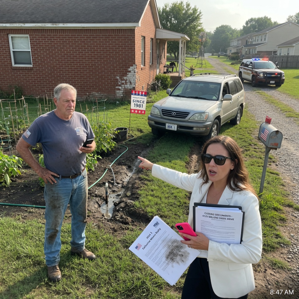 “””SHOW ME THE DEED,”” I SAID CALMLY—BUT WHEN THE HOA PRESIDENT SHOVED FAKE PAPERS IN MY FACE AND SCREAMED SHE OWNED MY LAND, THE COPS HAD TO DRAG HER BAREFOOT OFF MY PORCH. YOU WON’T BELIEVE WHAT HAPPENED NEXT—BUT WOULD YOU HAVE KEPT YOUR COOL OR LOST IT COMPLETELY?