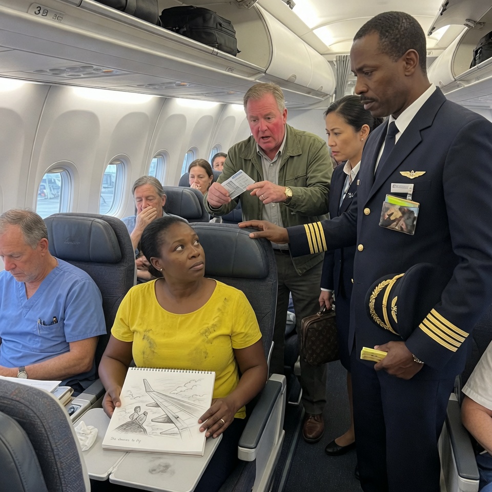 A MAN PAID $4,800 FOR A BUSINESS CLASS SEAT THEN DEMANDED THE BLACK WOMAN BESIDE HIM BE REMOVED — BUT WHEN THE CAPTAIN WALKED OUT OF THE COCKPIT, THE GOLD BAND ON HIS LEFT HAND MATCHED HERS EXACTLY. WOULD YOU HAVE SPOKEN UP OR STARED AT YOUR TRAY TABLE?