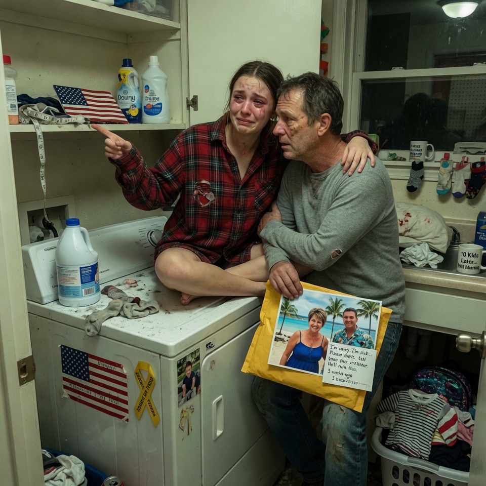 “I raised ten children who weren’t my biological offspring after their mother disappeared in the river — but last night, my eighteen-year-old daughter found me in the laundry room and said: “”DAD… I’M FINALLY READY TO TELL YOU WHAT REALLY HAPPENED TO MOM.”” DID SHE PROTECT US OR DID SHE HELP HER MOTHER RUN?”””