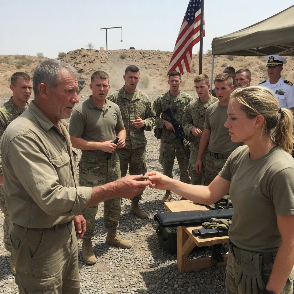 “PROVE IT” — TWO WORDS FROM A RETIRED SEAL CHIEF THAT TURNED A JOINT QUALIFICATION DAY INTO A LEGEND. WHEN SERGEANT MARA VOSS TOOK THE SINGLE BRASS ROUND, EVEN THE ADMIRAL HELD HIS BREATH. WHAT WAS SHE REALLY PROVING?
