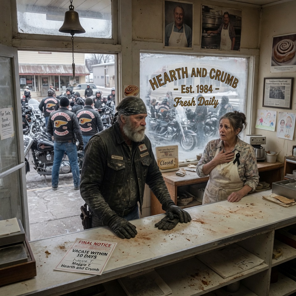 A Grieving Widow Was 10 Days Away From Losing Her Small-Town Bakery to Crushing Debt. Then, Thirty Hells Angels Pulled Up to Her Door, and What They Did Next Left the Entire Town Speechless.