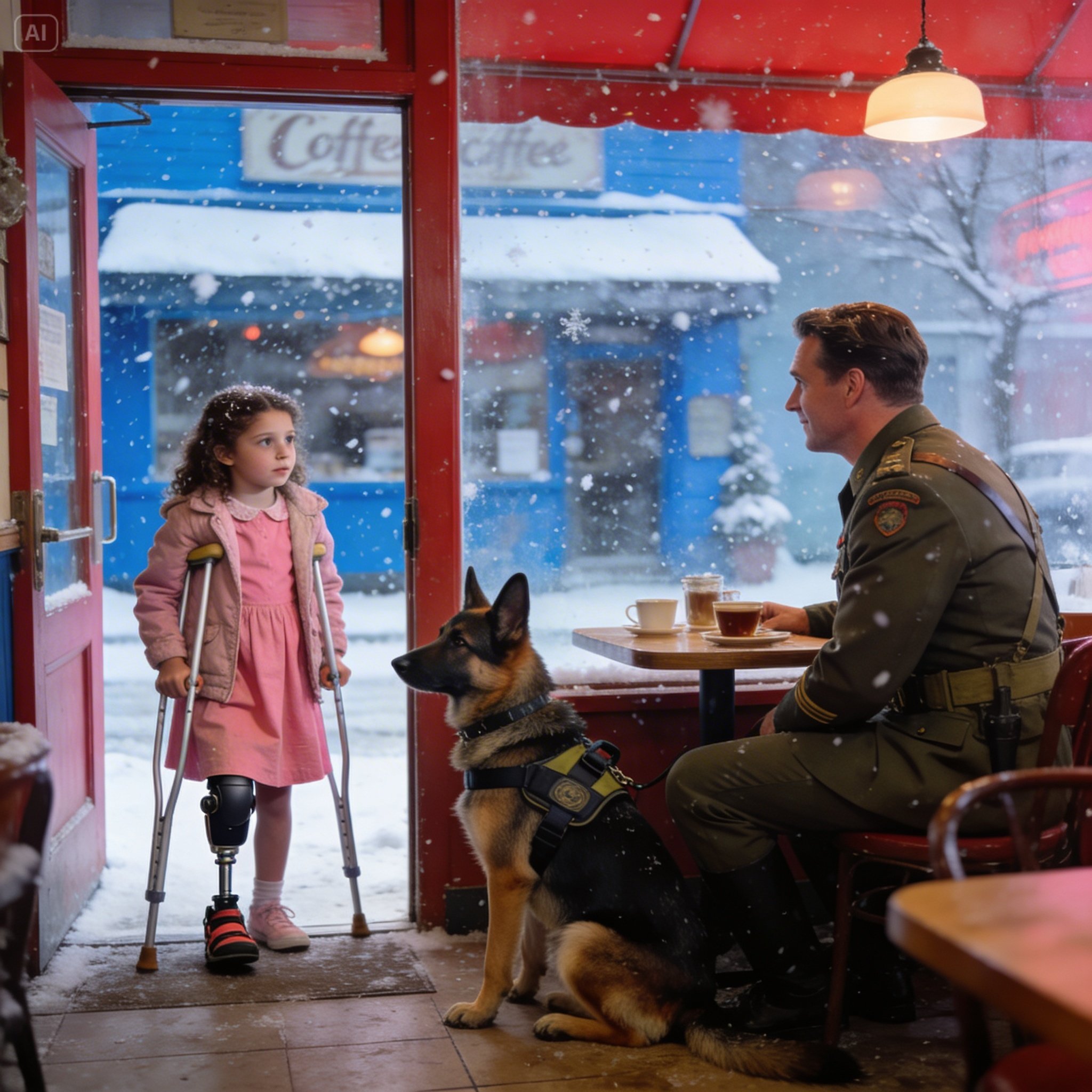 A 9-year-old girl with a noticeable limp walked into the crowded Bozeman cafe, ignored by everyone until she stood by my table and whispered, ‘Can I sit here?’—but it wasn’t her broken leg that made my blood run cold, it was what was hidden beneath her sleeve…