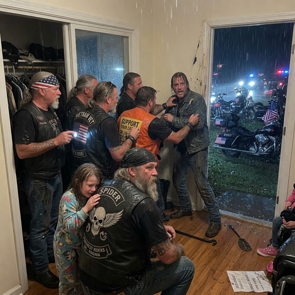 “THE CLOSET DOOR WAS CRACKING OPEN. THEN I HEARD THE ROAR OF HARLEYS.” A TERRIFIED TEEN’S MISDIAL UNLEASHED AN UNTHINKABLE RESCUE.