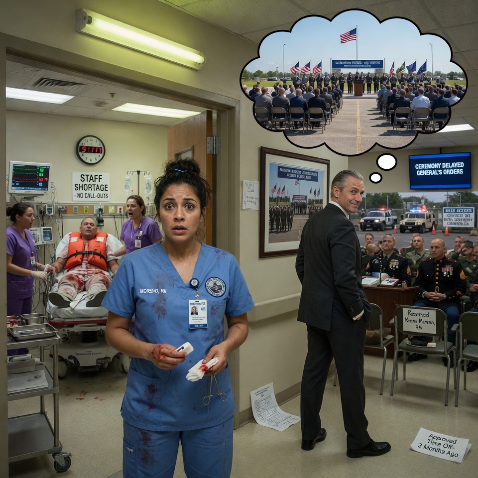 A Ruthless Hospital CEO Threatened To Fire This Dedicated Trauma Nurse If She Attended A Marine Ceremony. He Had No Idea She Saved 50 Lives In Combat, And Now A Three-Star General Is Halting An Entire Military Base To Deliver The Ultimate, Jaw-Dropping Payback That Destroyed The Executive’s Career.