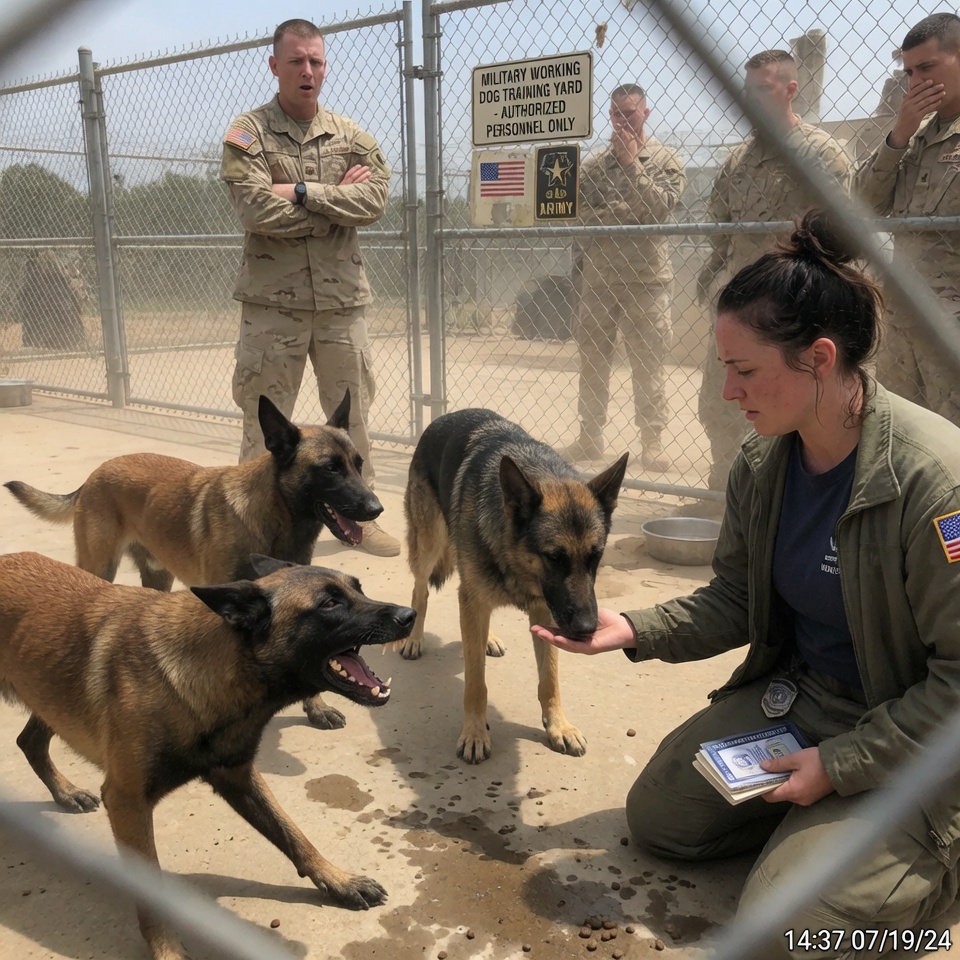 They Threw Her To The K9s. THE GATE SLAMMED SHUT BEHIND ME—FOUR MILITARY DOGS, TRAINED TO KI*L, EYES LOCKED ON MY THR0AT. BUT I CAME HERE TO FIND MY FATHER’S MURD*RER, AND I WON’T LEAVE UNTIL I BURY THE DOCTRINE THAT BROKE US BOTH. WILL I SURVIVE THE PEN?  WHO IS REALLY BEHIND THIS CRUELTY?