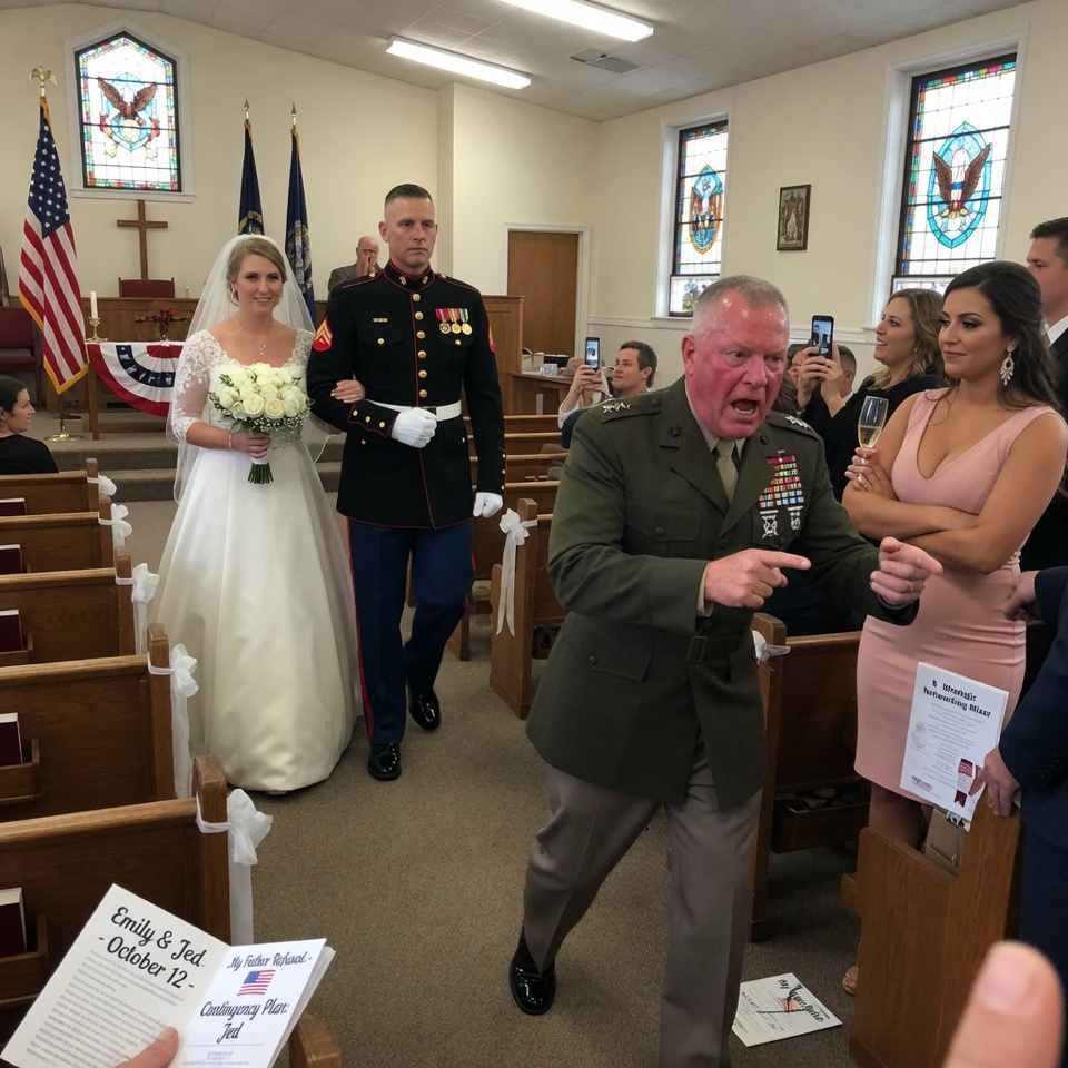 My Father Refused To Walk Me Down The Aisle Because My Sister, Who Envied Me. MY FATHER SAID MY SISTER’S FAKE COCKTAIL PARTY HAD MORE “STRATEGIC WEIGHT” THAN WALKING ME DOWN THE AISLE. But He Went Crazy When… HE DIDN’T KNOW I HAD A CONTINGENCY PLAN NAMED JED. WHAT HAPPENS WHEN A MARINE REPLACES A COLONEL? YOU’LL WANT TO SEE HIS FACE.