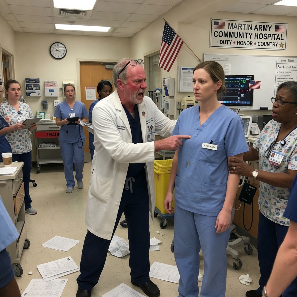 THE NEW ICU NURSE NEVER FLINCHED WHEN THE DOCTOR THREW A CHART AT HER FACE — BECAUSE SHE’D ALREADY SURVIVED GUNFIRE IN KANDAHAR. BUT WHEN A MASS CASUALTY ALERT BLARED THROUGH THE ER, A DYING MARINE ON A STRETCHER WHISPERED HER REAL NAME. AND THE TRUTH DESTROYED EVERYONE. WHAT HAPPENED TO “HAWK” IN THE REVIEW HEARING SHOCKED THE ENTIRE HOSPITAL!