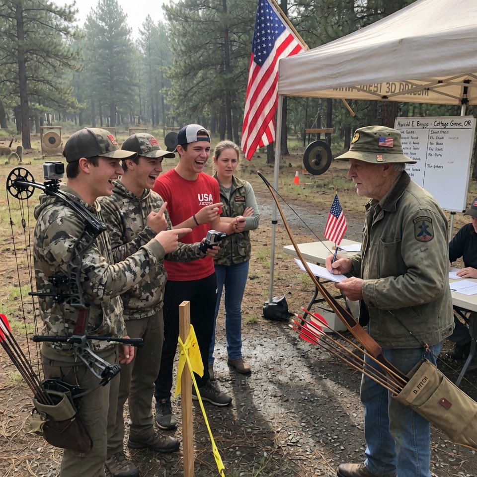 A VIETNAM VET SHOWED UP TO AN ARCHERY TOURNAMENT WITH A HANDMADE BOW FROM 1969 AND NO GEAR — PROMPTING A SPONSORED SHOOTER TO DISMISS HIM AS OBSOLETE. BUT WHEN THE 12-RINGS KEPT COMING, ONE QUESTION CHANGED EVERYTHING: WHAT IF YOU’VE BEEN WRONG YOUR WHOLE CAREER?