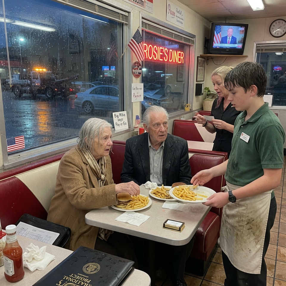 A RAIN-SOAKED ELDERLY COUPLE AT A DINER LOST THEIR WALLET—ONE TEEN’S ACT OF KINDNESS UNLOCKED A $25 MILLION SECRET HIDING IN PLAIN SIGHT. WHAT WOULD YOU DO IF YOUR LAST DOLLAR COULD CHANGE EVERYTHING?