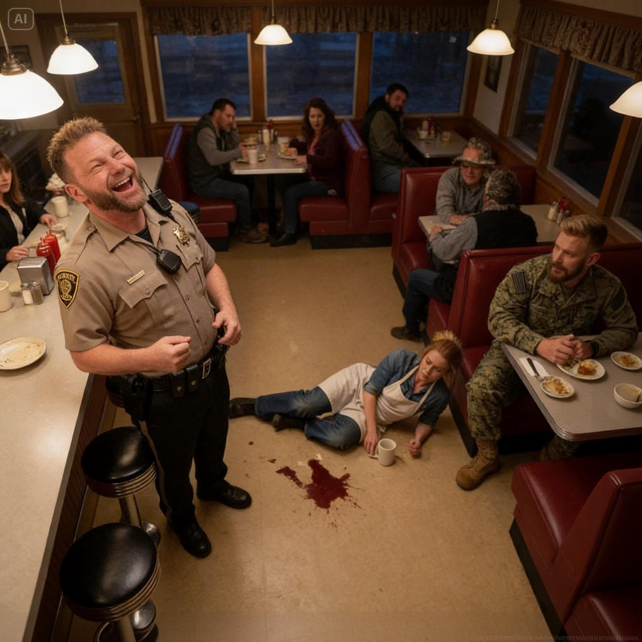 The Sheriff Thought He Owned This Small Colorado Town and Could Break Anyone He Pleased—Until He Slapped a Helpless Waitress in Front of a Silent Navy SEAL and His K-9, Without Even Knowing!