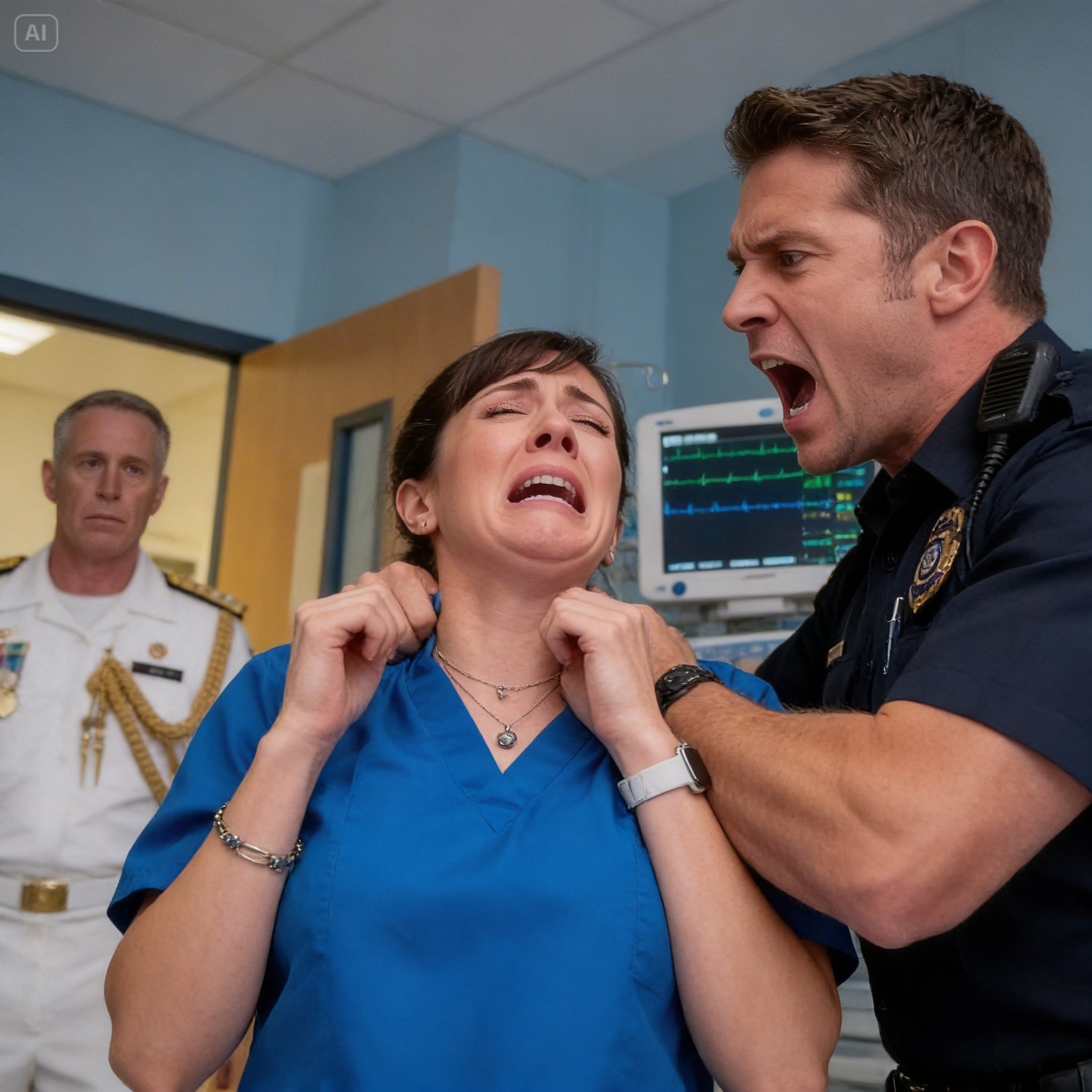 “Who Do You Think You Are?” Cop Chokes ER Nurse — Minutes Later, A Older Admiral Walks In…