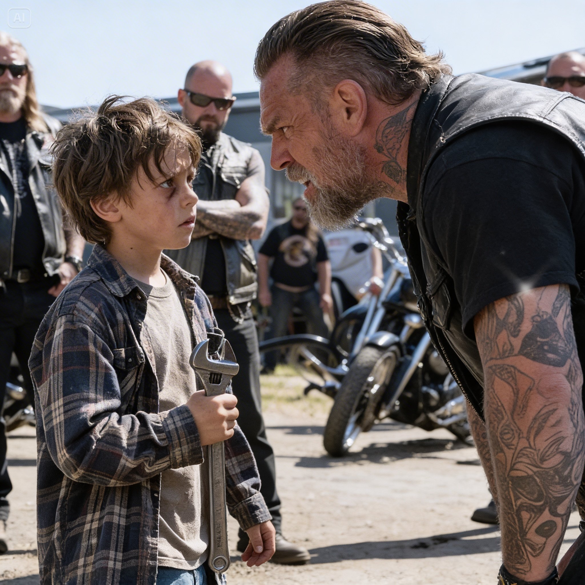 A Bruised 10-Year-Old Boy Walked Into Our Hell’s Angels Clubhouse Begging For Work, But When We Uncovered The Monster Behind His Scars, We Orchestrated A Public…