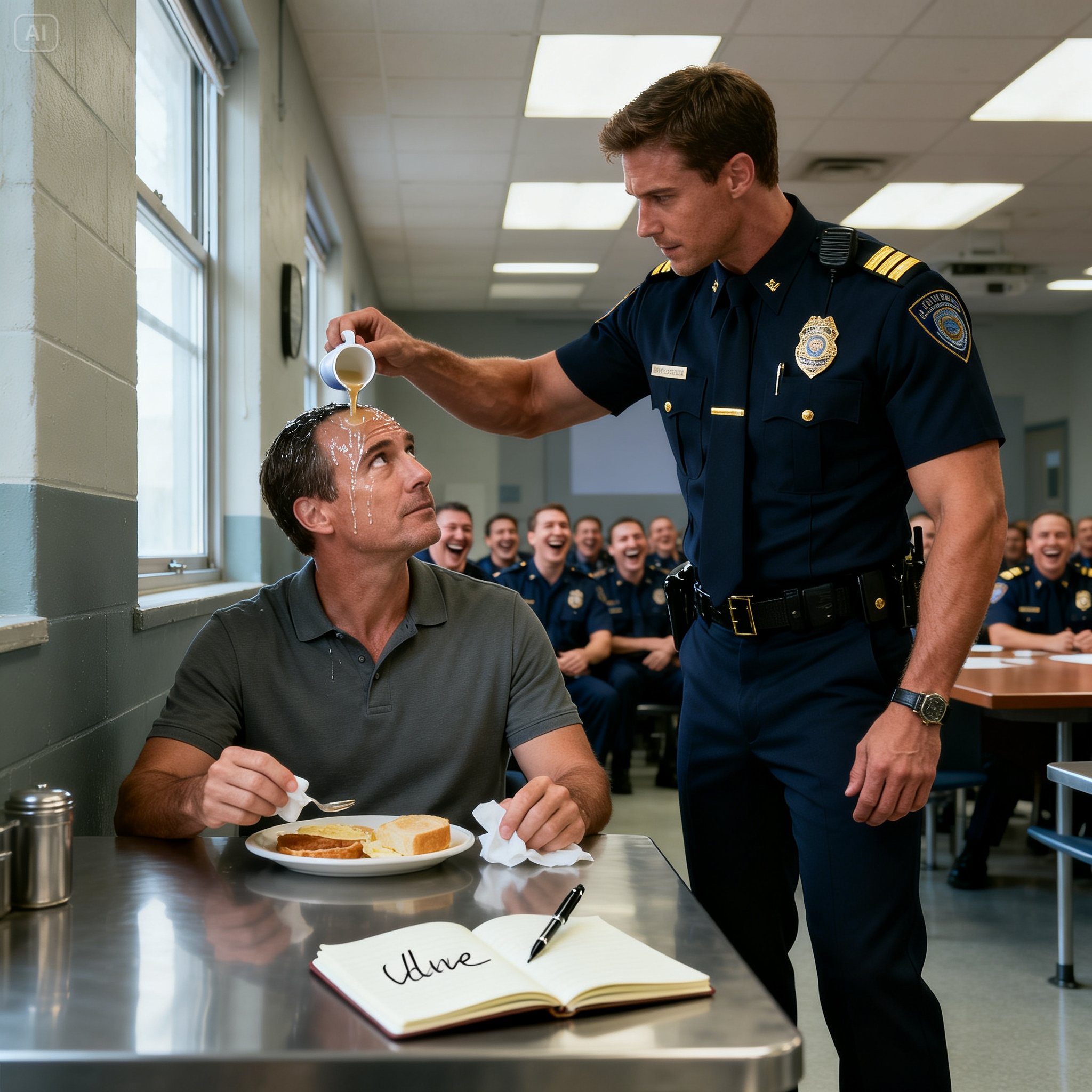 They Poured Creamer On His Head And Called Him A Rent-A-Cop — They Had No Idea He Was Their New Captain And He Wrote Down Every Name…