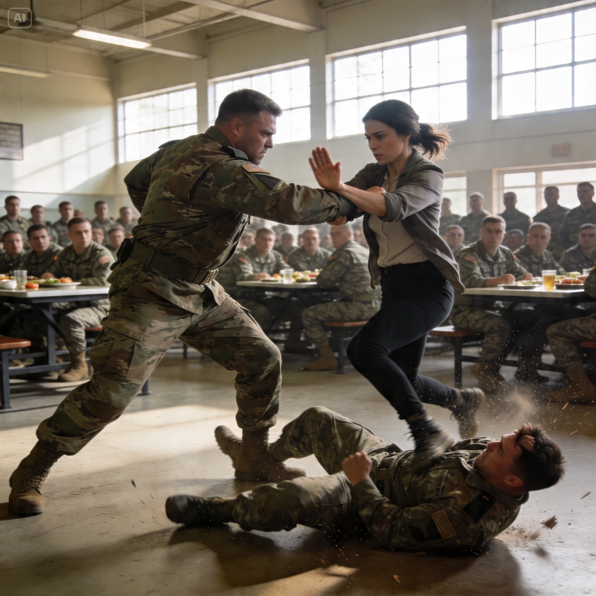 The Navy SEAL Who Terrorized Everyone on Base Grabbed the Wrong Woman’s Arm — What She Did to Him in Front of 1,000 Soldiers Ended His Career Forever!