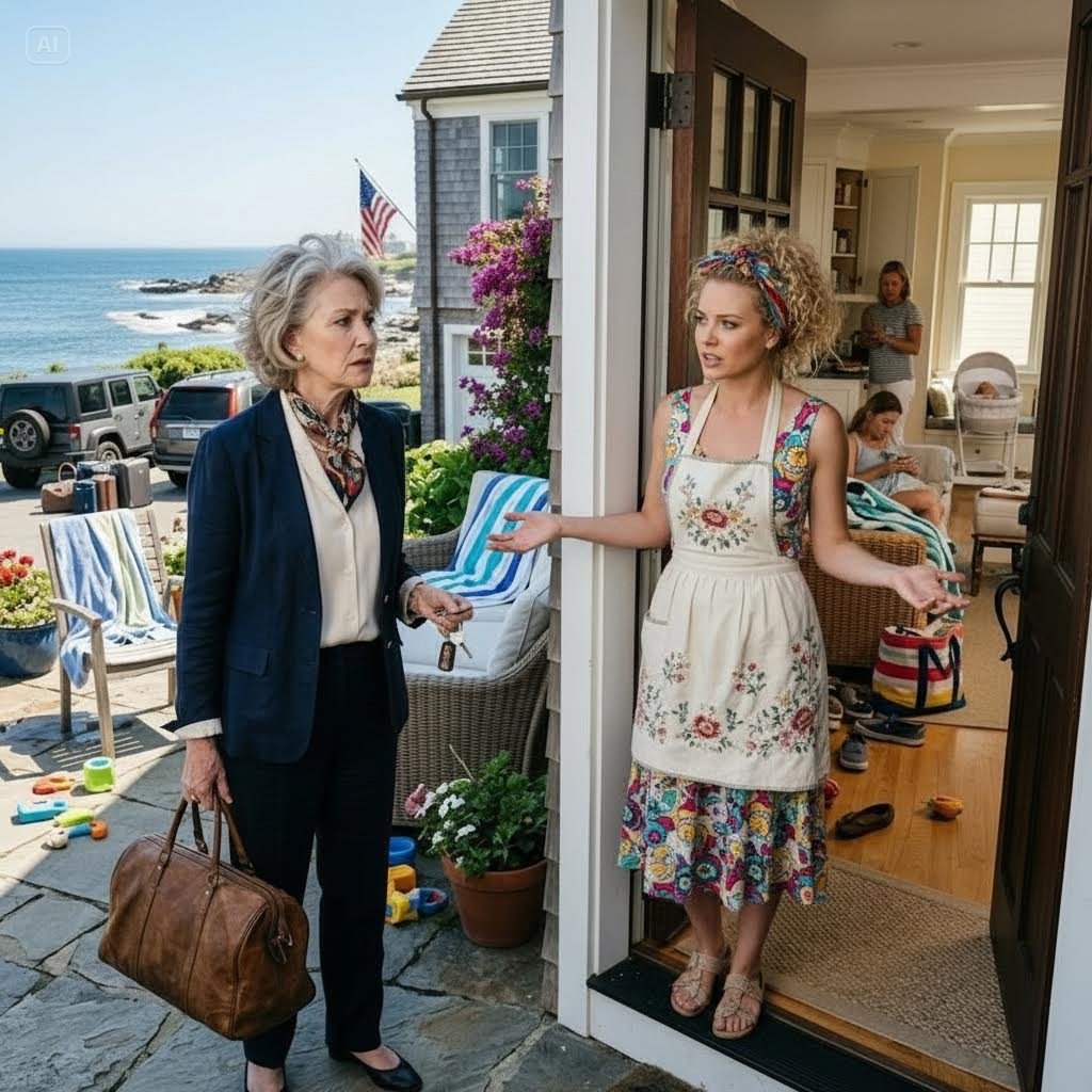 She arrived at her seaside home to rest, and he…