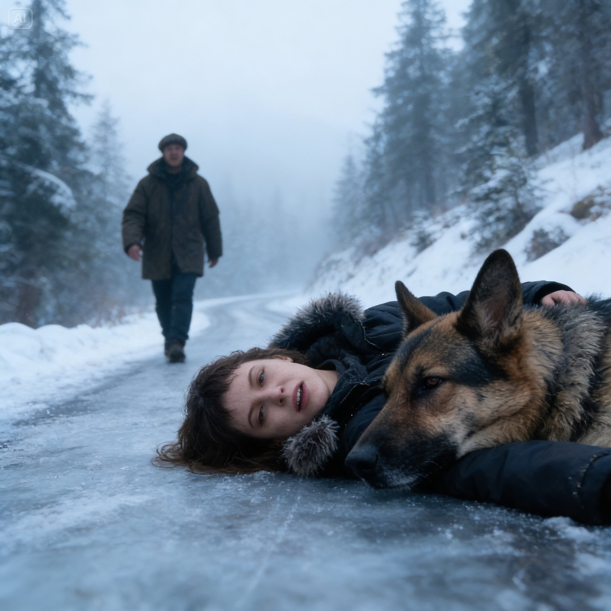 A Penniless Veteran Found Her Dying in the Snow, but Her German Shepherd Chose Him First, Because…