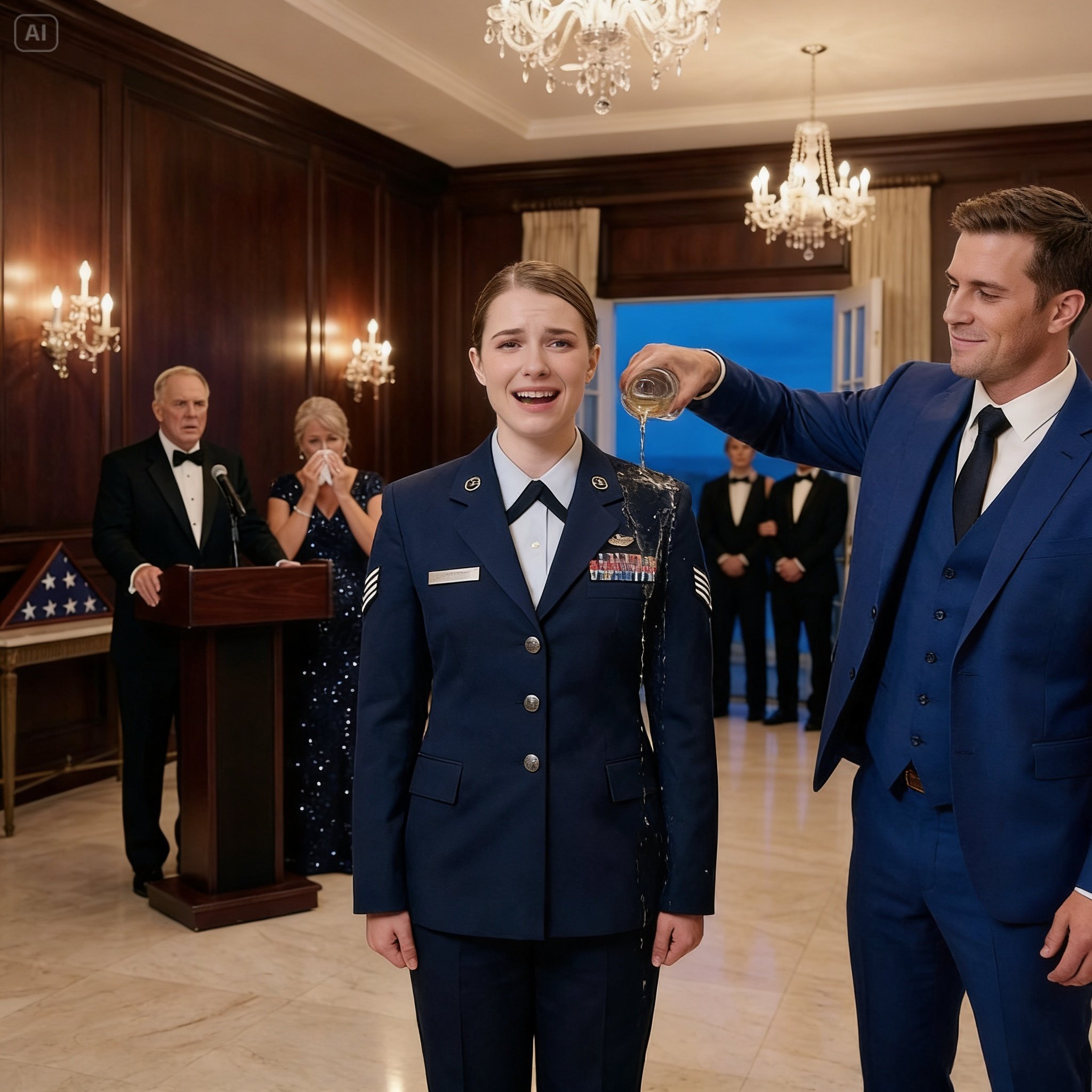 At My Father’s $120 Million Retirement Party In The Hamptons, He Lifted A Champagne Glass, Pointed At My Dress Blues, And Laughed Into The Microphone That He Should Have Gotten A Military Death Check Instead Of Having To Look At His “Failed” Daughter In Uniform—but…