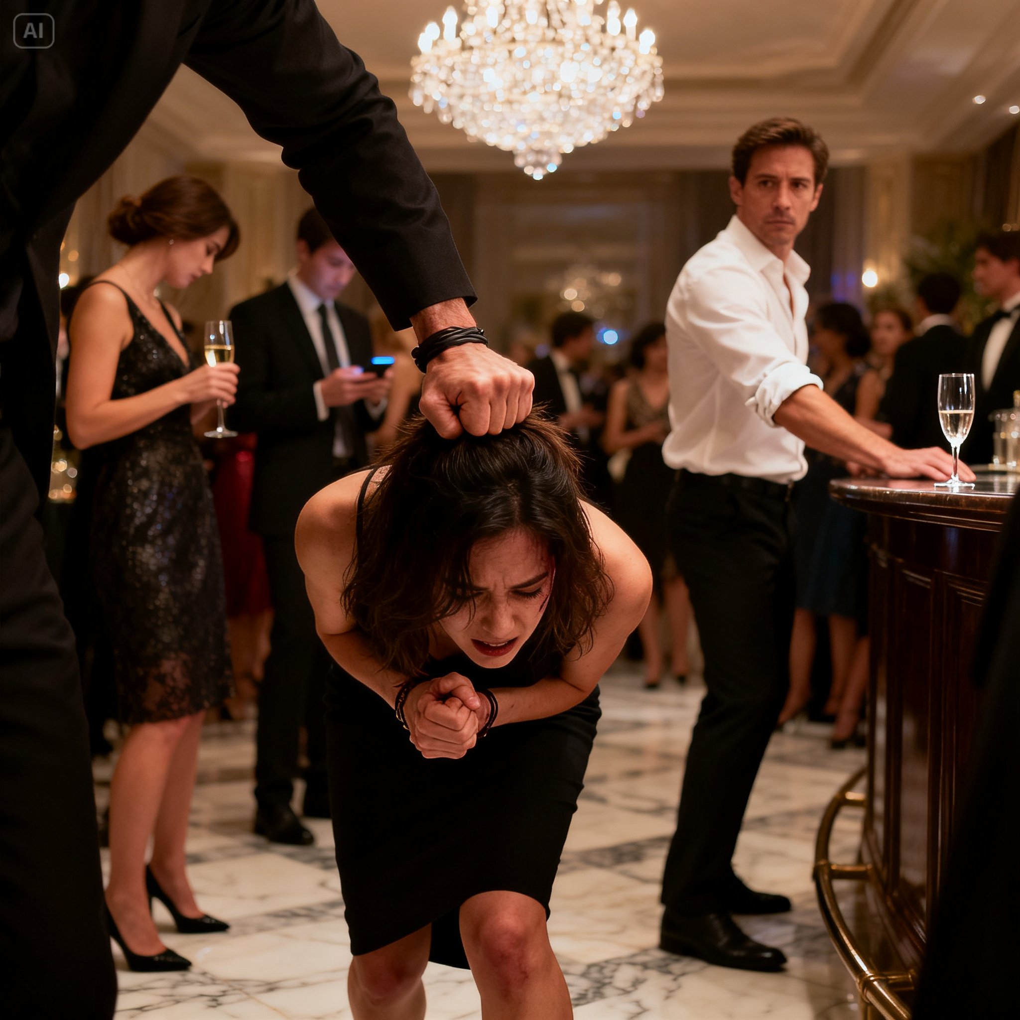 He Unbuttoned His Jacket And Fifty People Stopped Breathing — She Had No Idea The Man At The Bar Had Already Paid For Her Life!