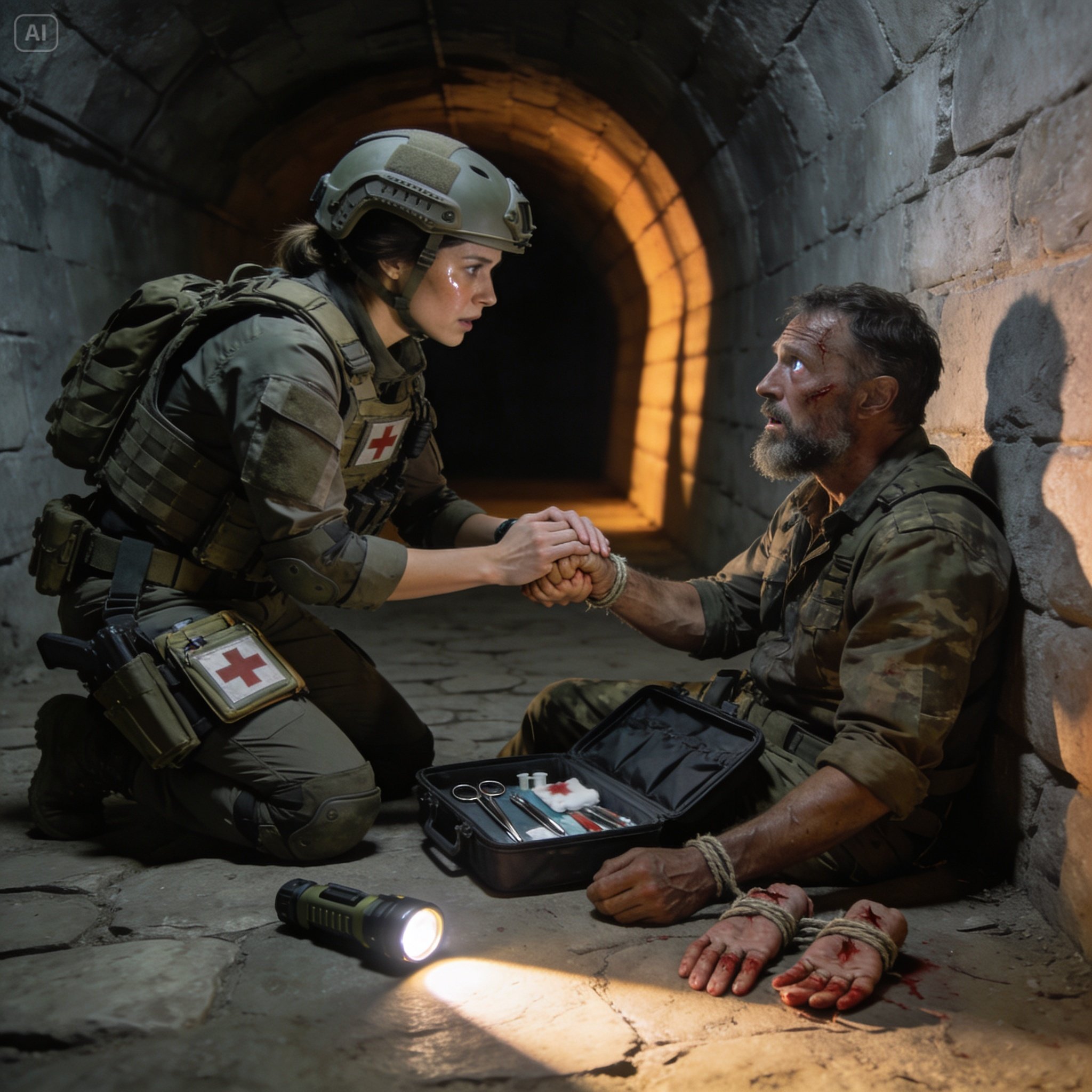 She Spent 5 Years Believing She Killed A Soldier She Couldn’t Save. Then She Returned To The Same Compound And Saw His Face Through A Stone Wall — Alive, Bound, And Waiting