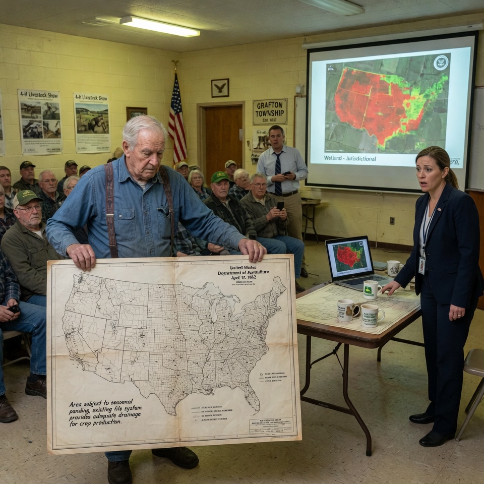 A 72-YEAR-OLD FARMER FINED $80,000 BY THE EPA. HE SAID NOTHING. THEN HE WALKED INTO A PACKED TOWN HALL AND OPENED A DUSTY CARDBOARD TUBE. WHAT CAME NEXT SHUT DOWN THE GOVERNMENT’S ENTIRE CASE. DID HE JUST REDEFINE THE LAW?