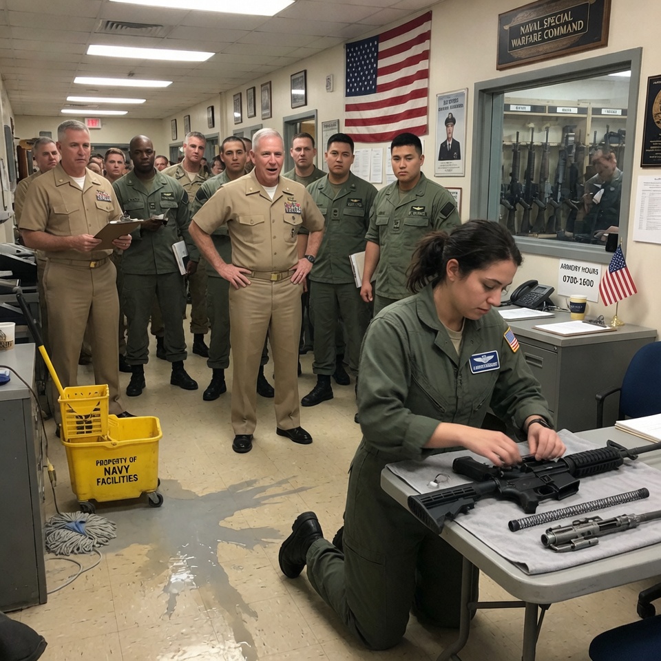 “THE ADMIRAL CALLED ME ‘SWEETHEART’ AND ASKED FOR MY CALL SIGN. I WAS JUST THE MOP LADY. THEN I FIELD-STRIPPED HIS RIFLE IN 11.7 SECONDS. THE ROOM WENT DEAD SILENT. WHAT HAPPENED NEXT CHANGED EVERYTHING — CAN A GHOST EVER REALLY GO HOME?”