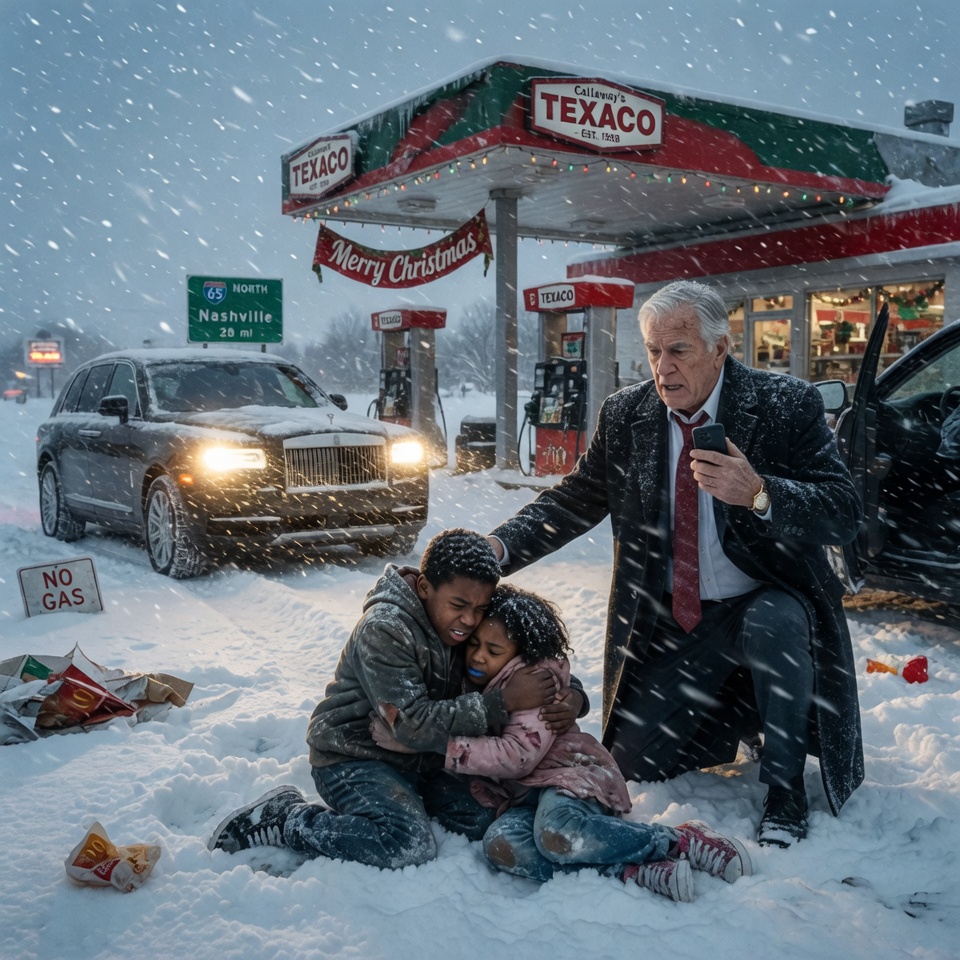 I Spotted Two Freezing Kids Huddled in a Christmas Eve Blizzard – Their Desperate Plea Gave This Lonely Billionaire a Family He Never Expected!