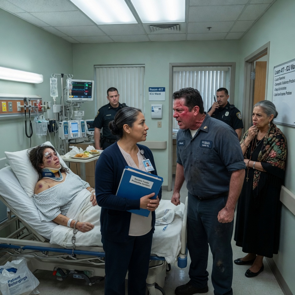 My husband broke my ribs for only giving him daughters, leaving me hospitalized after seven years—but he had no idea what the doctor’s folder would soon reveal.