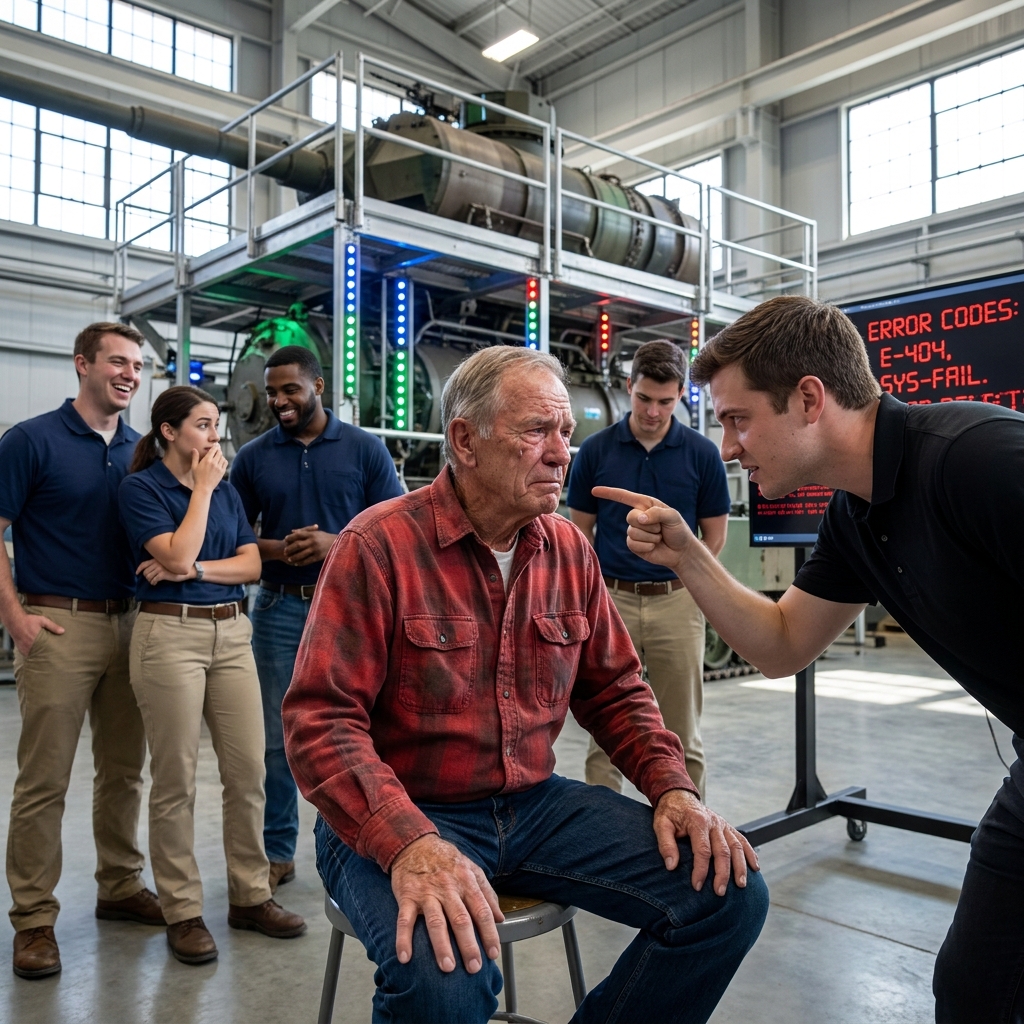 A young engineer called me a janitor and tried to throw me out of the base. For 40 years, my classified engine designs have powered every tank the Army fields.