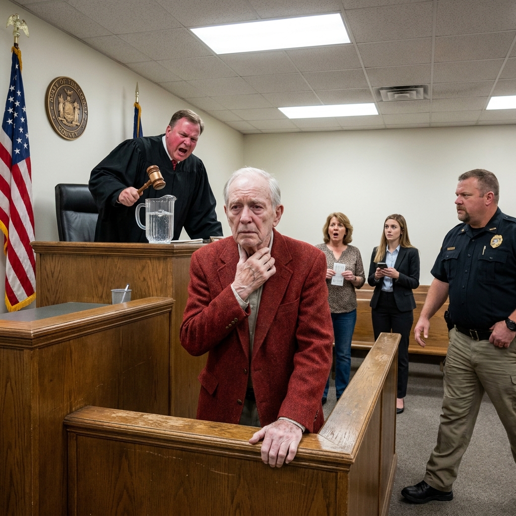 The judge demanded the old veteran speak up or face jail, mocking his red blazer in open court. I walked to the bench and placed a tan folder down without a word.