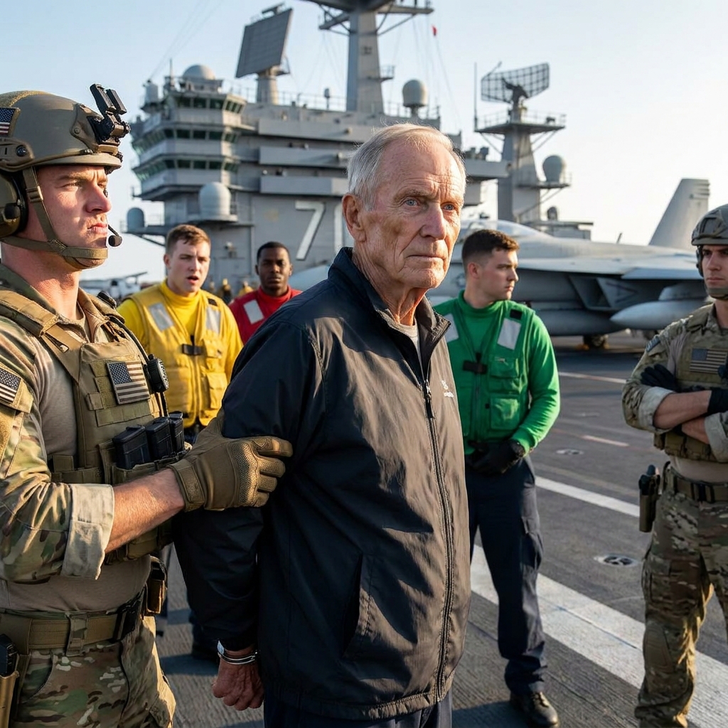 Two Navy SEALs arrested an 84-year-old Medal of Honor recipient on the flight deck and put him in cuffs while the crew watched. Then the Admiral saw the faded skeletal frog tattoo on his arm and said close the doors.
