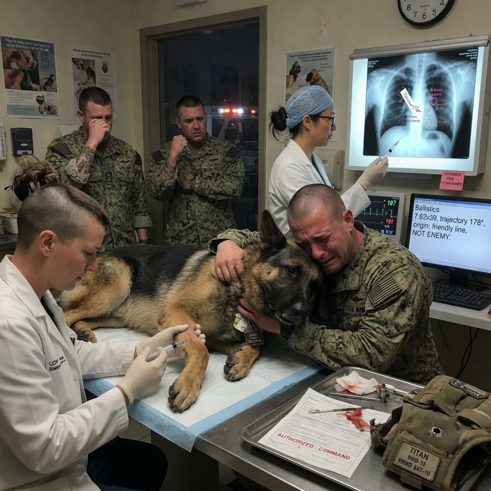 The Syringe Was Inches from My Dog’s Vein When the Vet Dropped It. I Am a Navy SEAL Who Survived Combat, But the Terrifying Truth Hiding Inside My K9 Partner Almost Broke Me. This Is the Story of the Ultimate Betrayal, and the Dog Who Caught a Bullet to Save My Life.