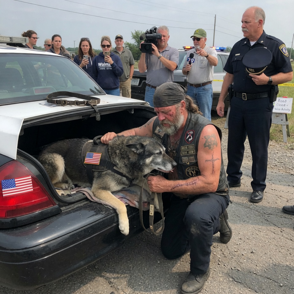The town thought the K9’s handler died in a warehouse explosion, but the dog knew the truth… WHO WAS THE STRANGER WITH THE TATTOOS?