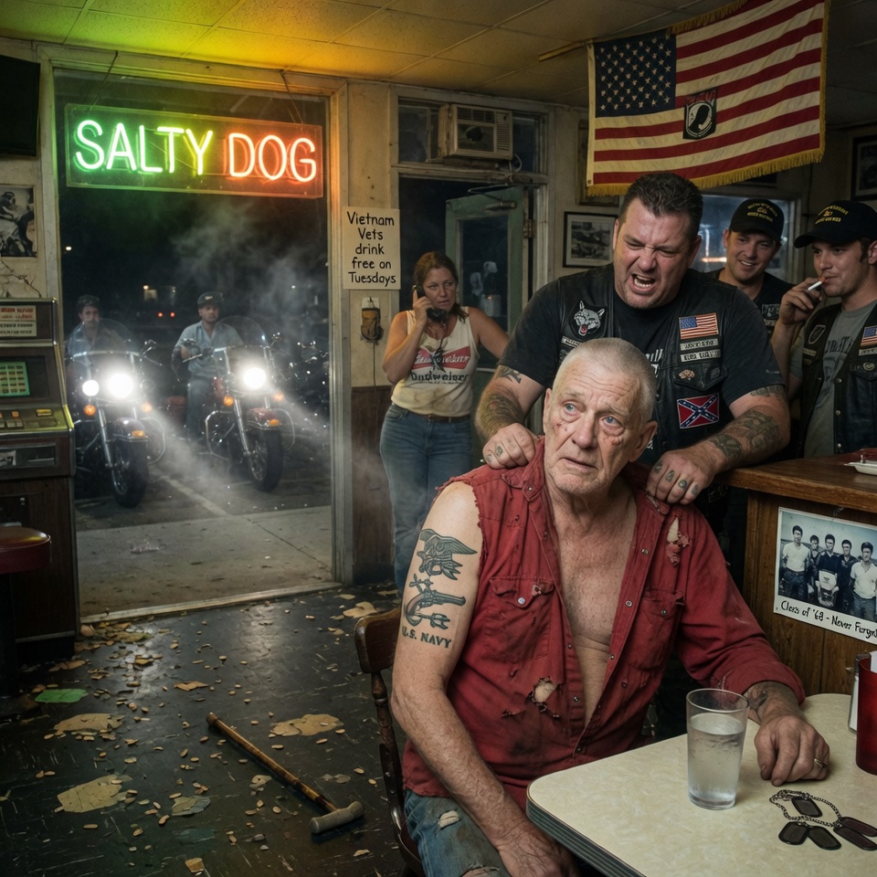 Bikers Messed With an Old Disabled Veteran — 20 Minutes Later, Navy SEALs Showed Up