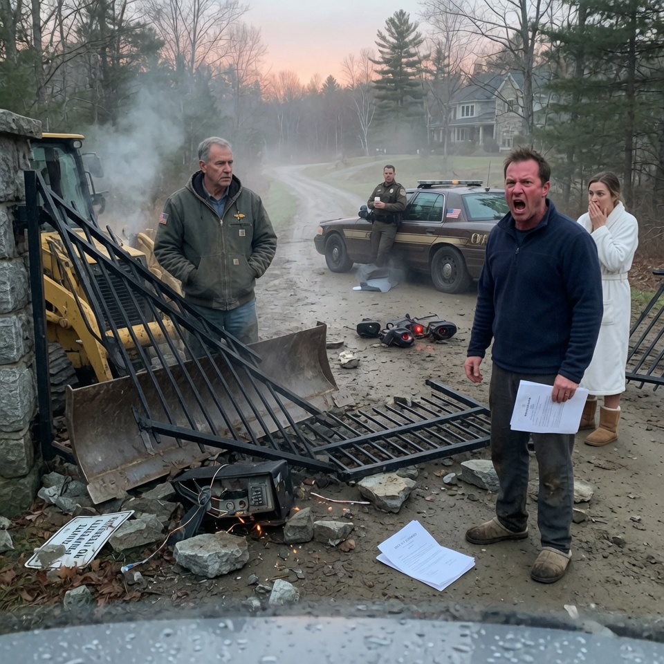 They Installed a Fence Blocked My Way – So I Brought a Bulldozer