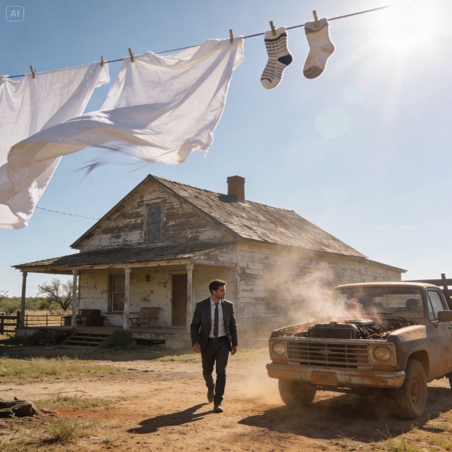 I returned to sell my father’s “abandoned” ranch after 34 years but found fresh laundry on the line.