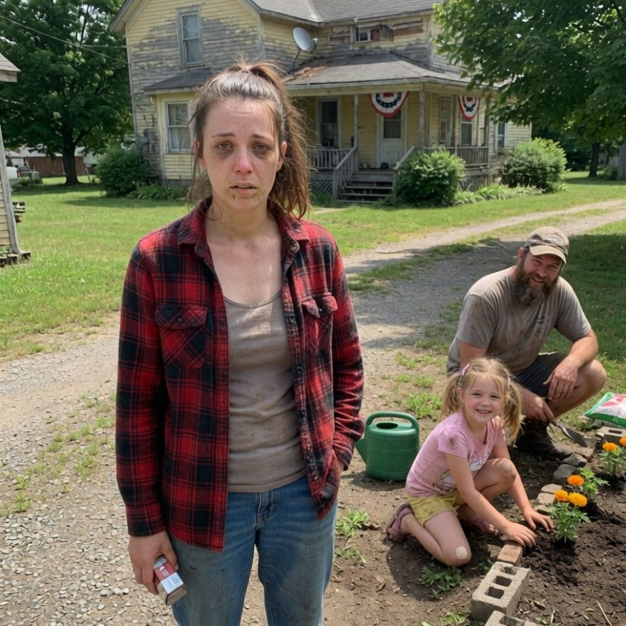 Coming home to an abandoned house she expected to be empty only to find a family living in her grief.