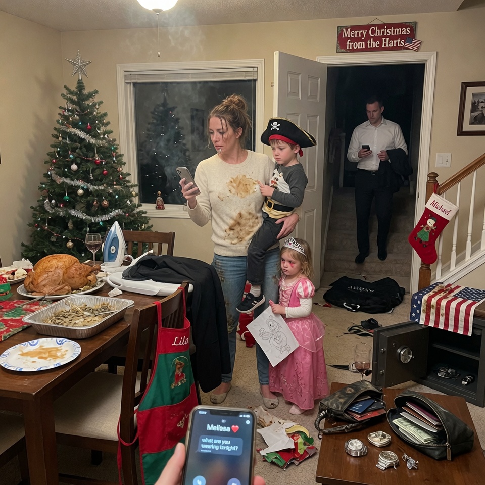 MY HUSBAND LEFT ME AND THE KIDS AT HOME ON X-MAS EVE TO CELEBRATE AT HIS OFFICE PARTY – WE PAID HIM A VISIT THERE AND FOUND….