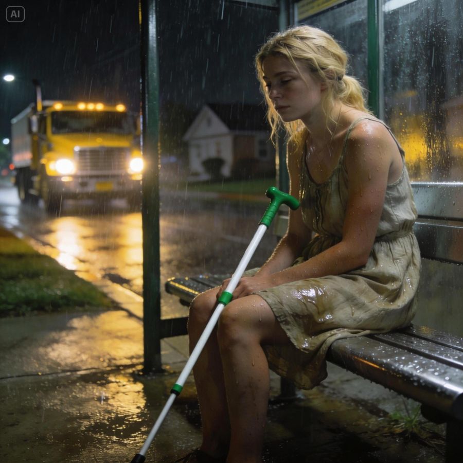 Left in the rain with a suitcase and a cane. What I found at that bus stop changed everything.